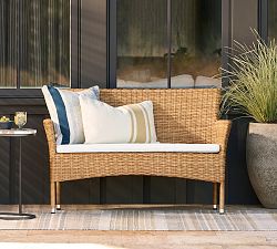 Capri Wicker Outdoor Loveseat (53")