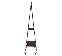 Hopper Metal 50" Rolling Rack with Storage Shelf