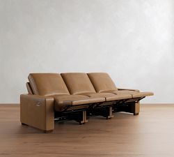 Turner Square Arm Leather Power Reclining Sofa (73"&ndash;104")