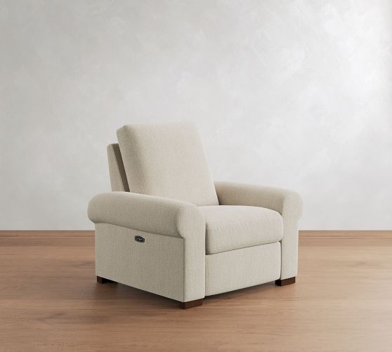 Turner Roll Arm Power Recliner by Pottery Barn