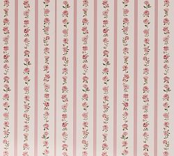 LoveShackFancy Floral Stripe Wallpaper Sample