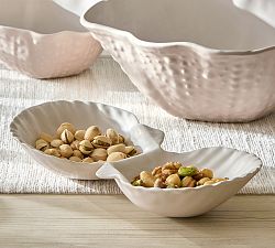 Shell Stoneware Multi-Condiment Server