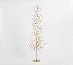 Open Box: Lit Twinkling Twig Tree, 7'H - Gold