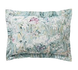 Open Box: Giverny Fleur Organic Percale Shams, Standard, Set of 2 - Multi