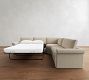 Westwood Roll Arm Slipcovered 3-Piece Wedge Sleeper Sectional (130")