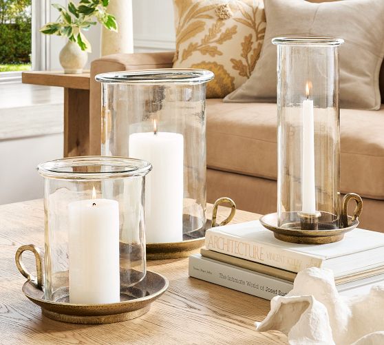 Chamberstick Hurricane Candle Holder
