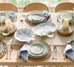 Chambray Tile Stoneware Dinner Plates - Set of 4