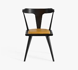 Open Box: Westan Leather Dining Armchair - Black