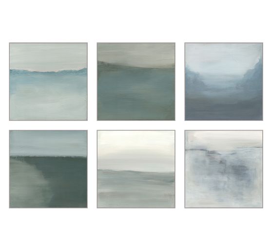 Coastline Mist Framed Canvas Prints