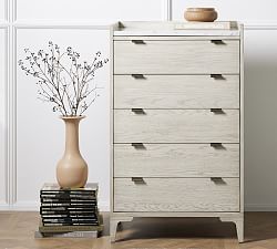 Geary Marble Top 5-Drawer Tall Dresser (27")