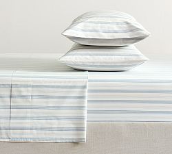 Open Box: Kravet Hattie Stripe Sheet Set, Queen - Blue Multi
