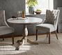 Alexandra Round Marble Pedestal Dining Table