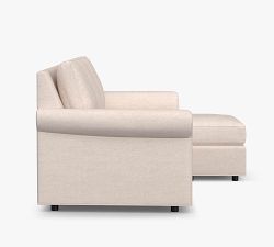 Sanford Roll Arm Reversible Chaise Sectional (77"&ndash;90")