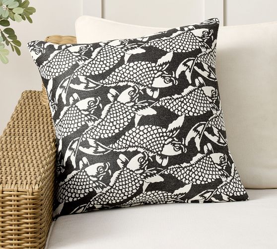 Sunbrella® Koi Fish Outdoor Pillow