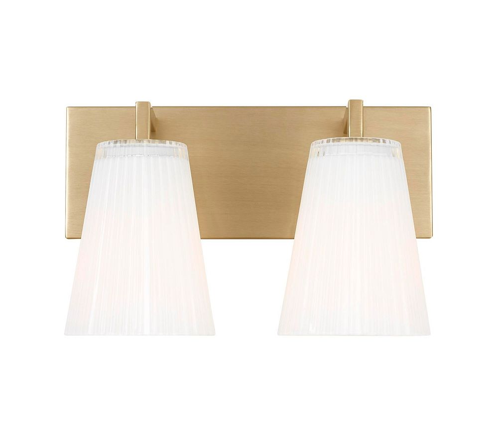 Wilbert Fluted Glass Double Sconce (7") by Pottery Barn