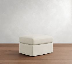PB Comfort Modern Slipcovered Ottoman (30")