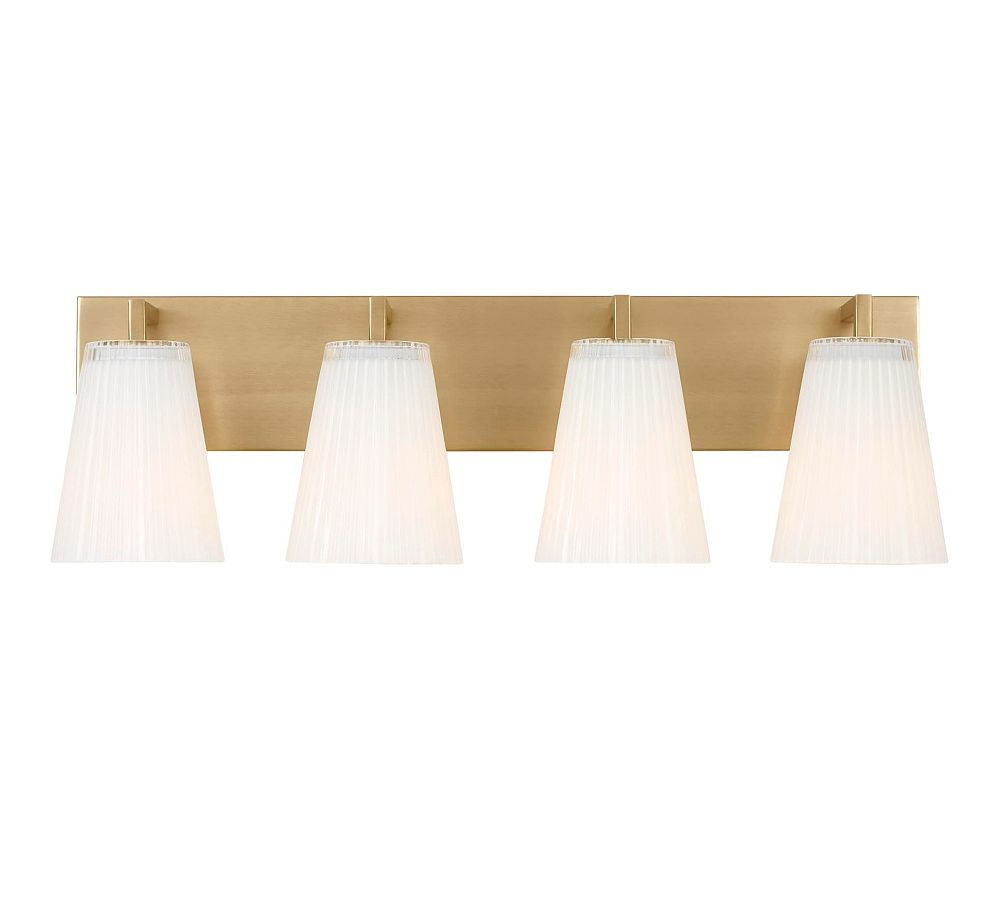 Wilbert Fluted Glass Quadruple Sconce (7") by Pottery Barn
