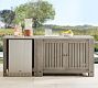 Abbott Outdoor Acacia Kitchen Convertable Refrigerator &amp; Double Door Cabinet (82")