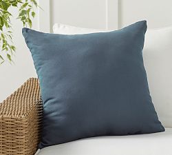 Open Box: Sunbrella® Solid Outdoor Pillow, 24" Square - Sapphire