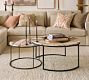 Delaney Round Calacatta Marble Nesting Coffee Tables (25"-38")