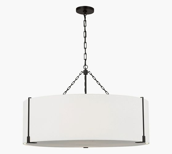 Sofia Linen Drum Large Pendant (36