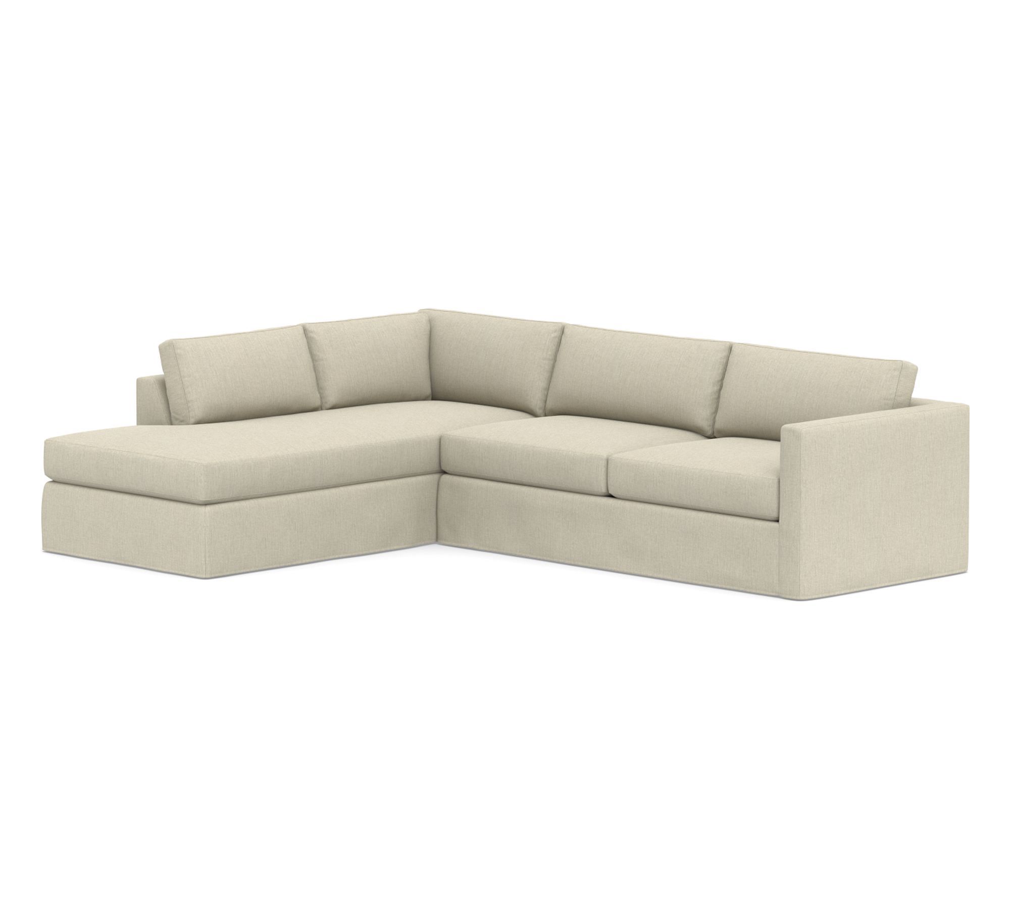 Carmel Slim Arm Slipcovered Return Bumper Sectional (110"&ndash;122") - thumbnail 10