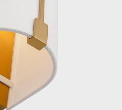Sofia Linen Shade Single Medium Sconce (16")