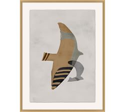 Neutral Flock Framed Print