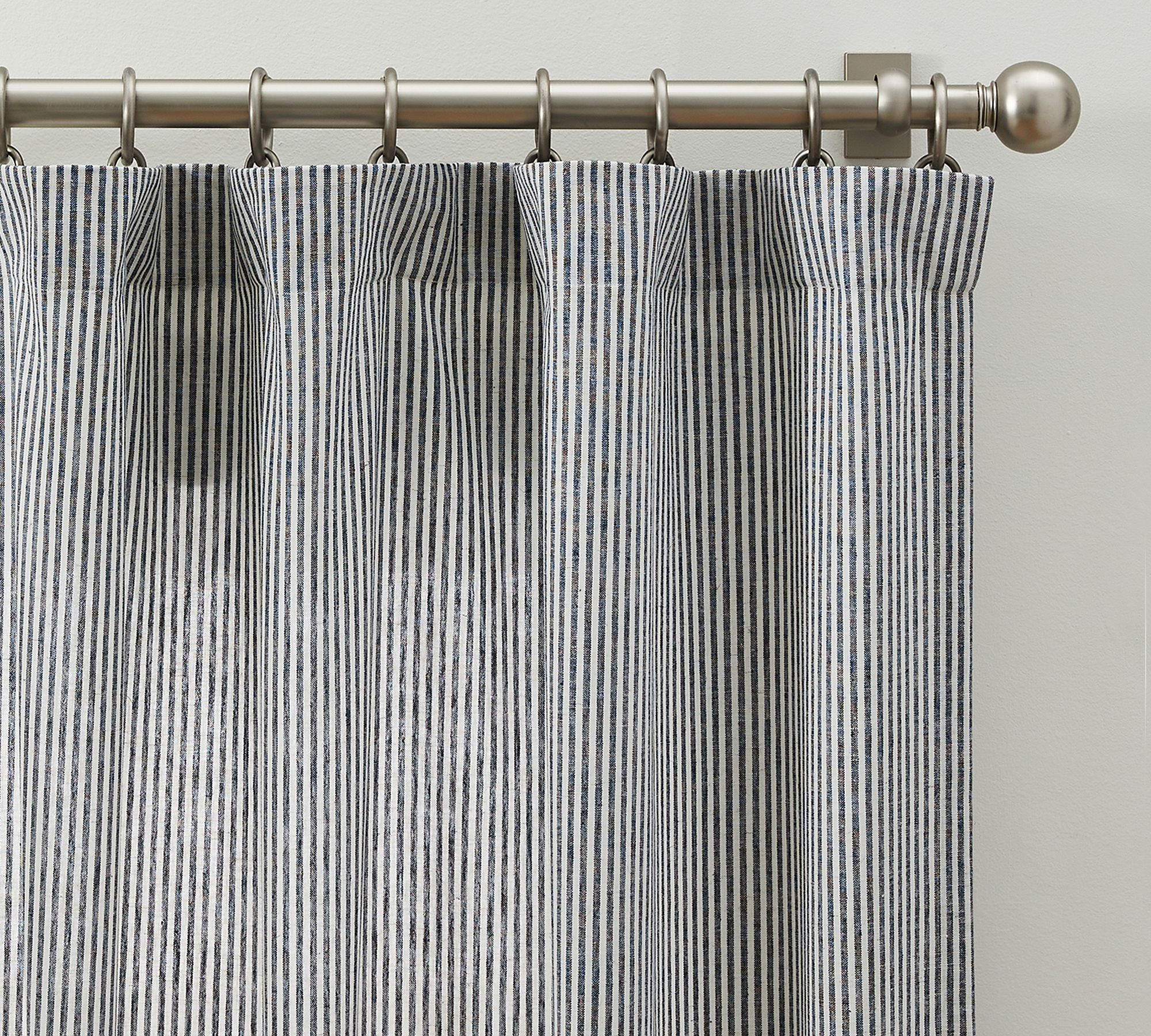 Wheaton Striped Cotton Unlined Curtain