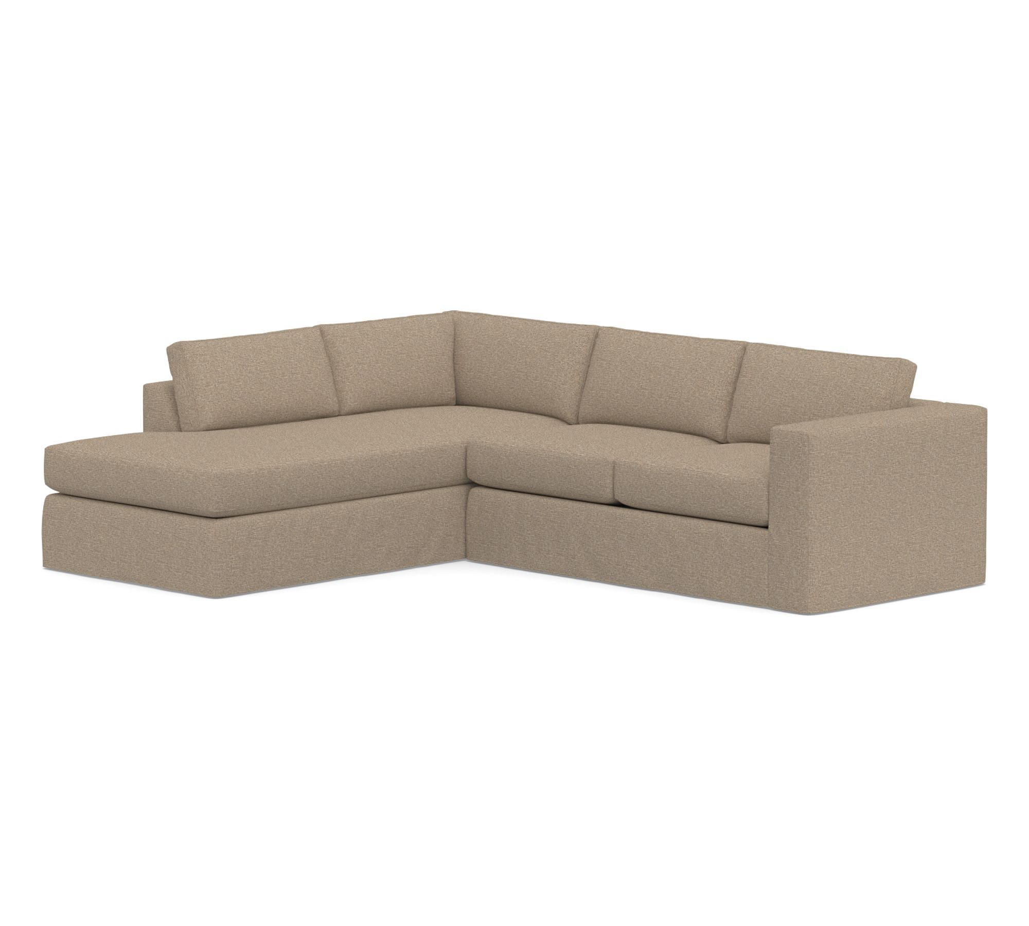 Carmel Wide Arm Slipcovered Return Bumper Sectional (113"&ndash;125") - thumbnail 5