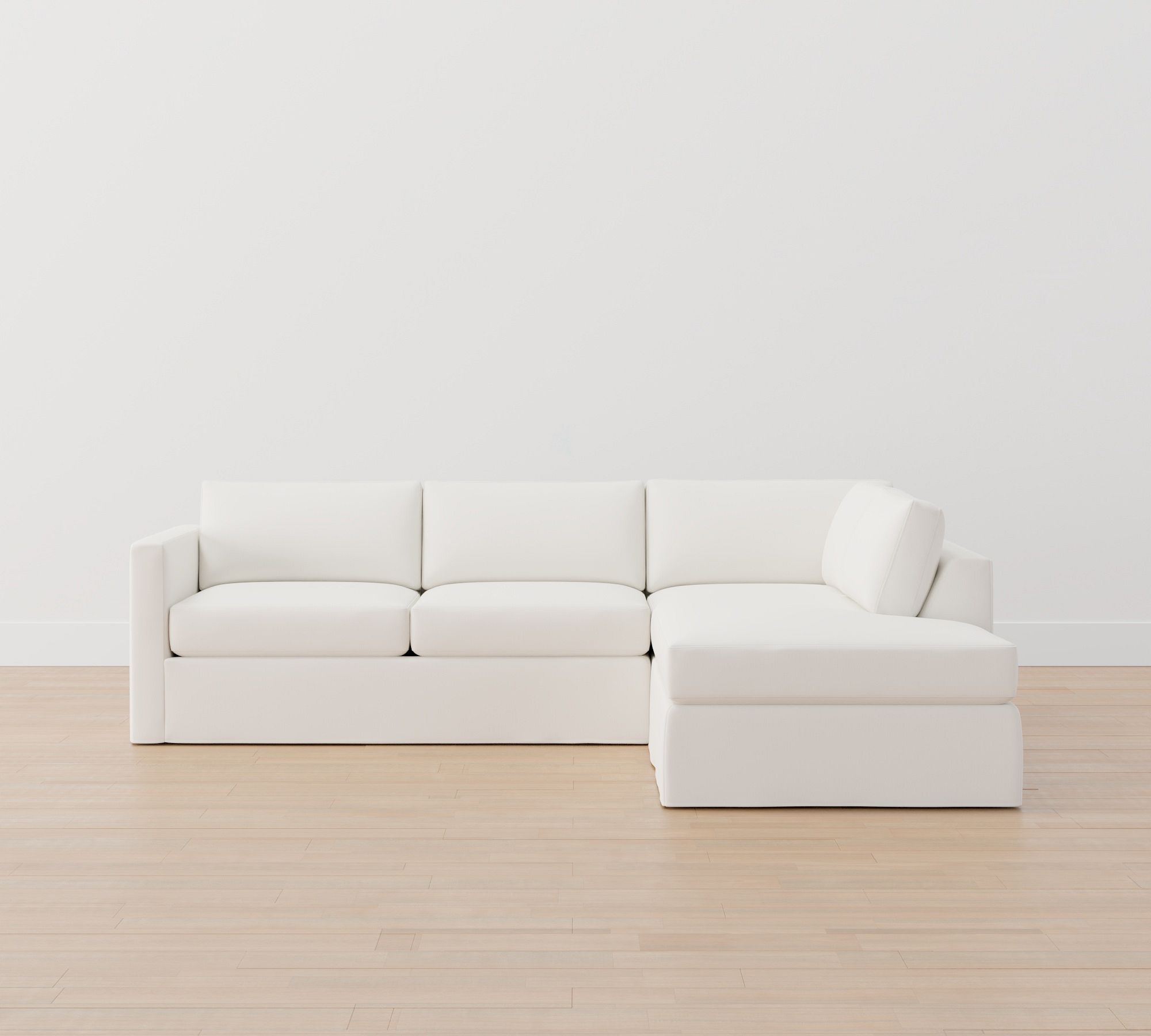 Carmel Slim Arm Slipcovered Return Bumper Sectional (110"&ndash;122") - thumbnail 3