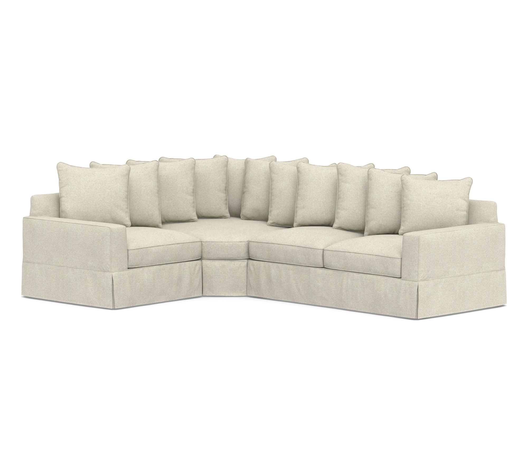 PB Comfort Square Arm Slipcovered 3-Piece Wedge Sectional (115") - thumbnail 6