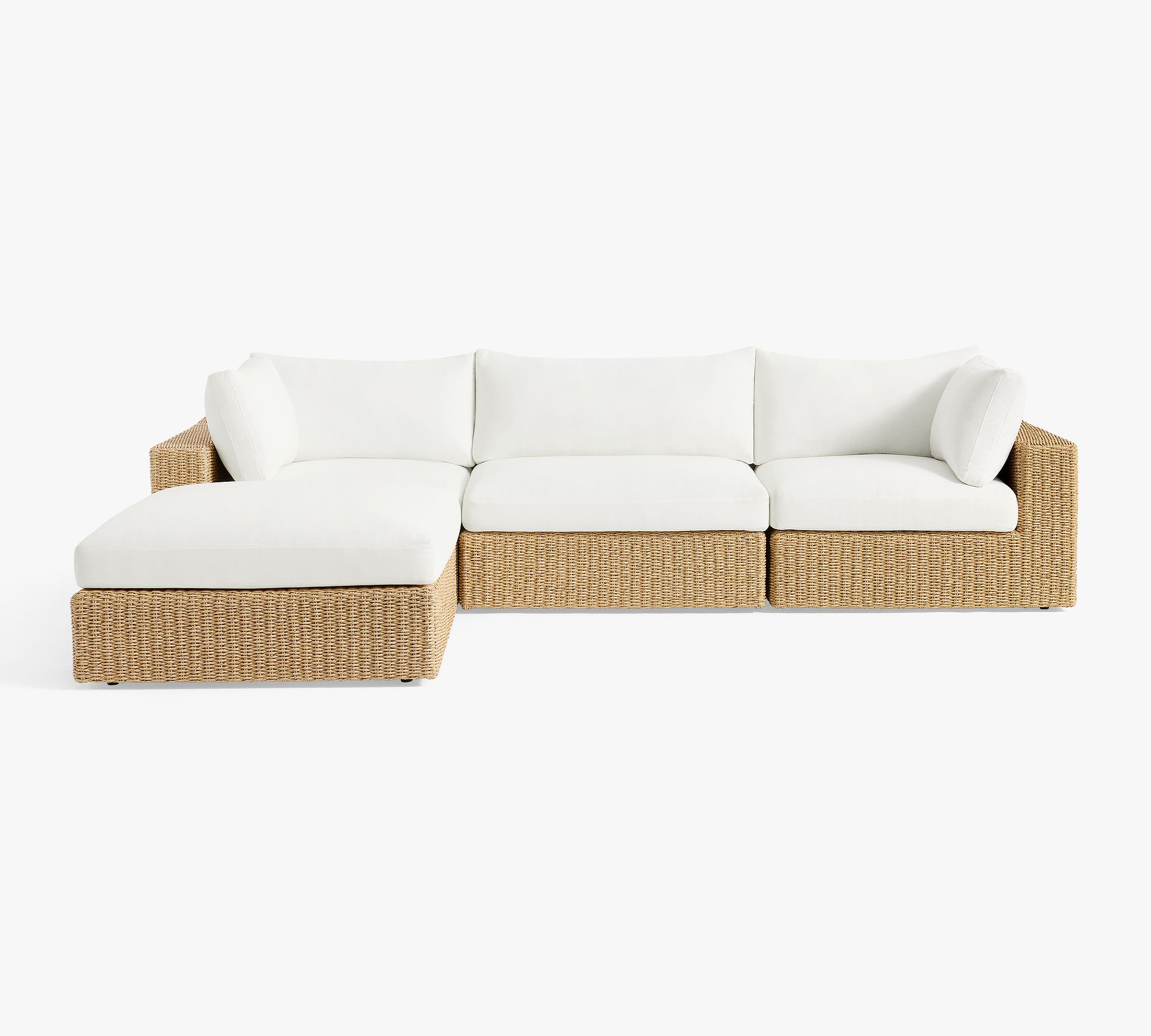 Kostas Wicker 4-Piece Outdoor Sectional (129")