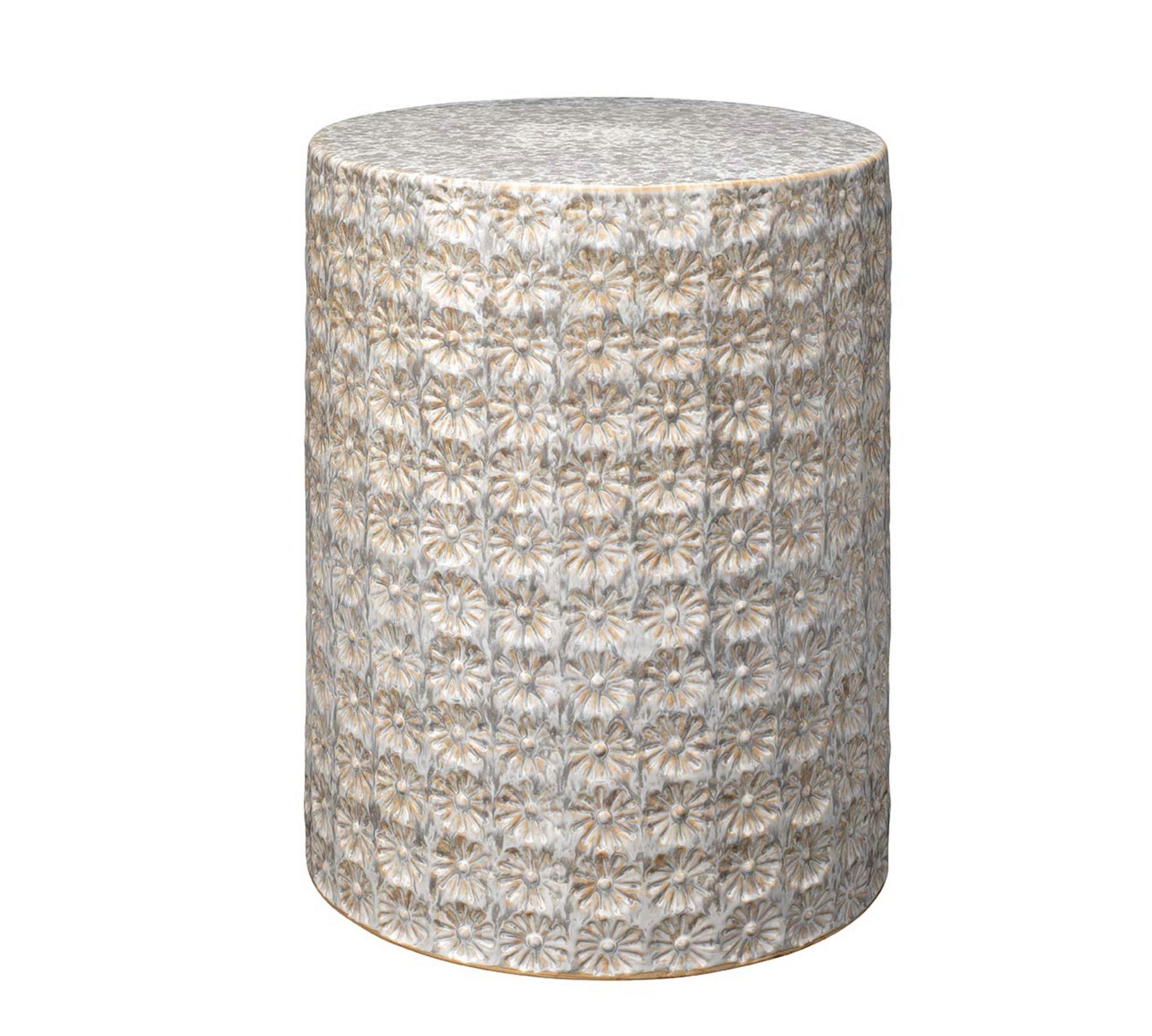 Zahra Ceramic Round Outdoor Side Table (13")