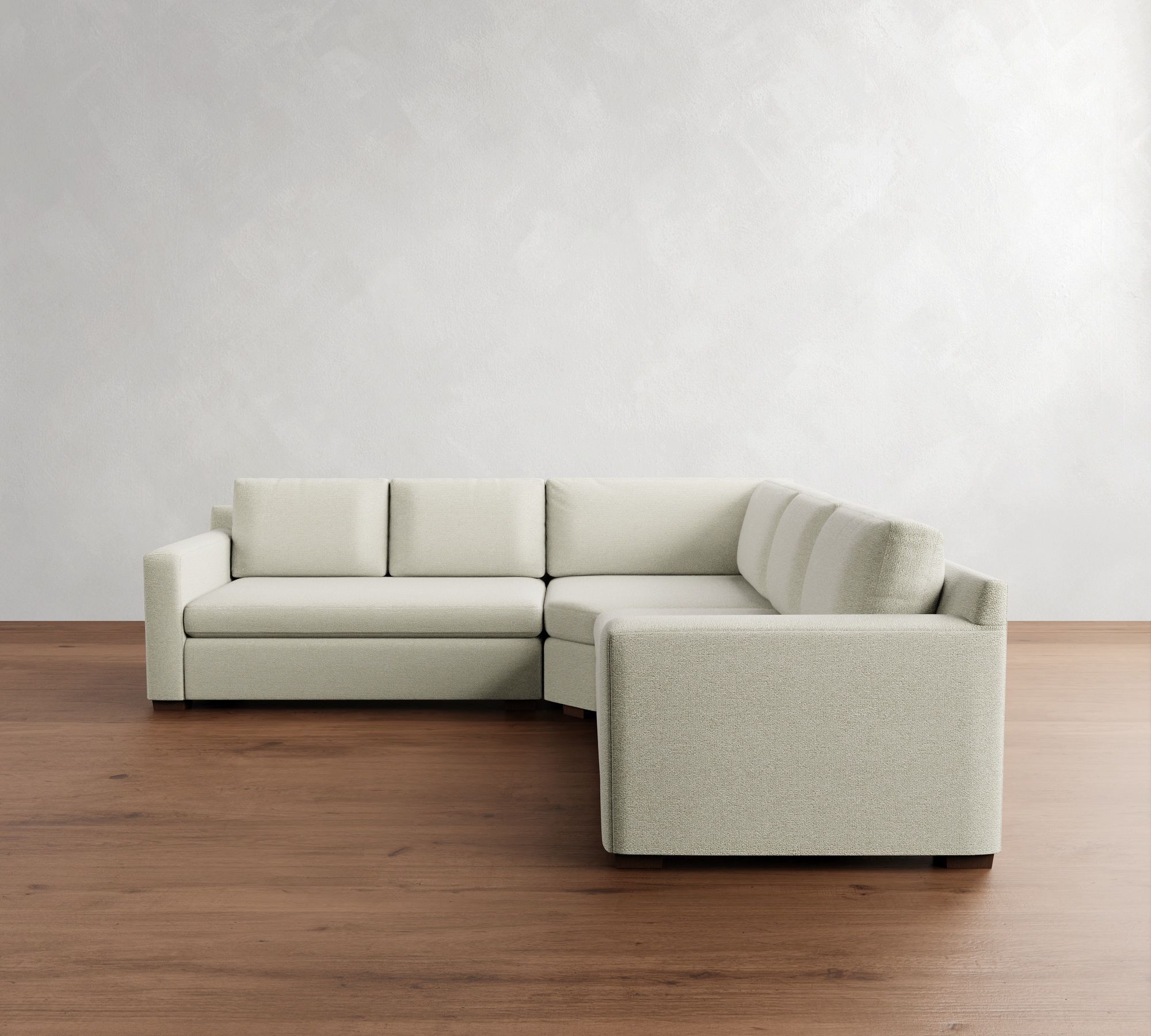 Shasta Square Arm 3-Piece L-Shaped Wedge Sectional (105"&ndash;110") - thumbnail 10