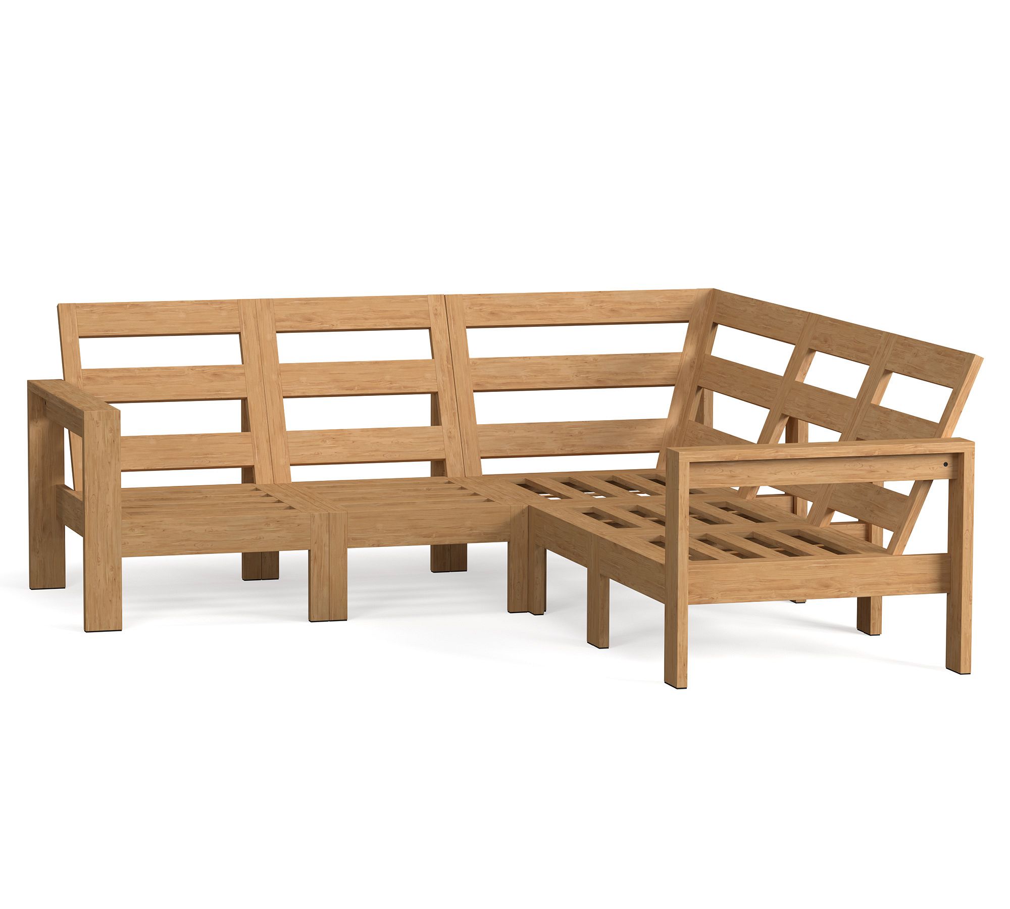Malibu Teak 5-Piece Outdoor Sectional (85")