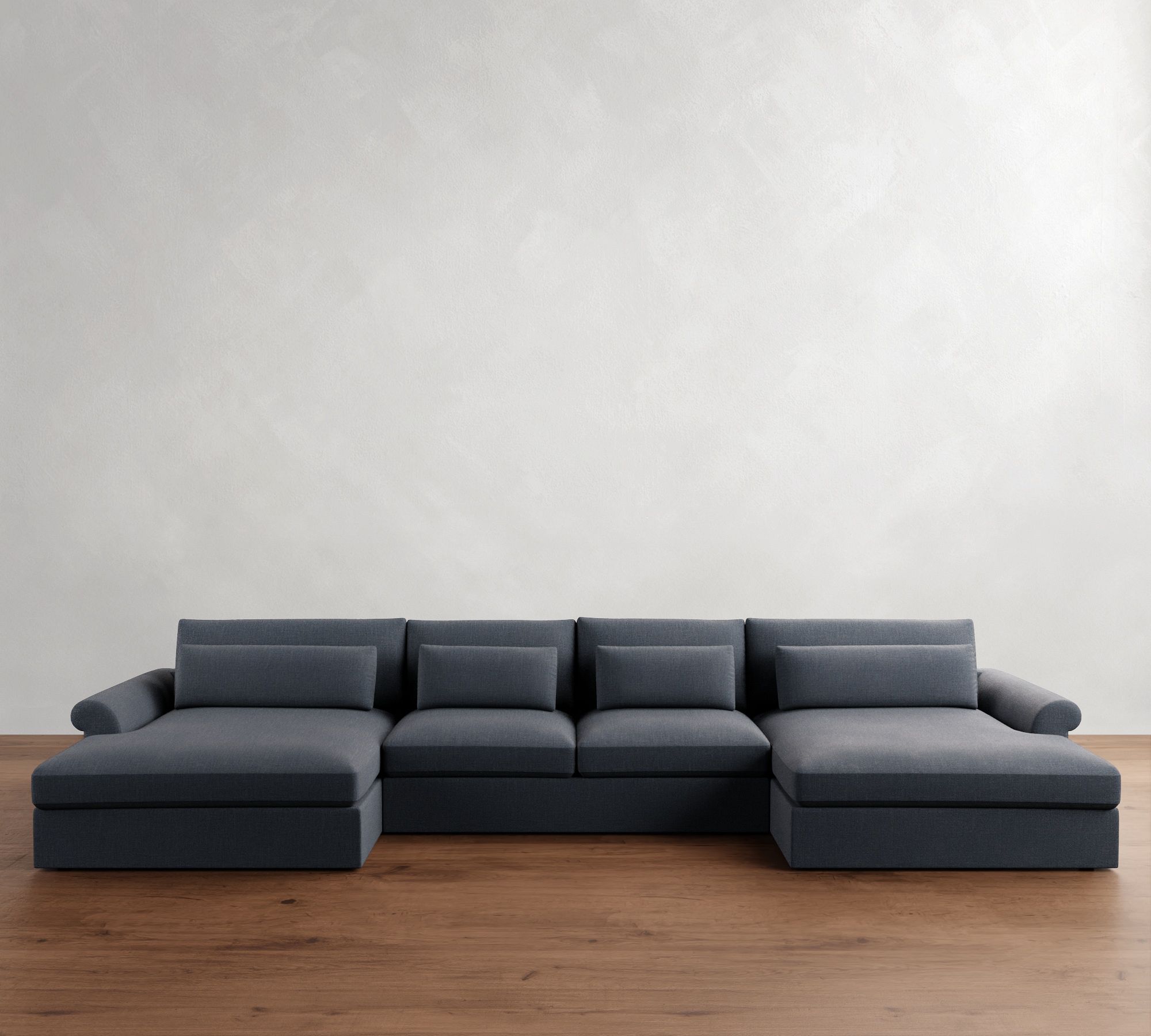 Westwood Roll Arm Deep Seat Double Chaise Sectional (191")