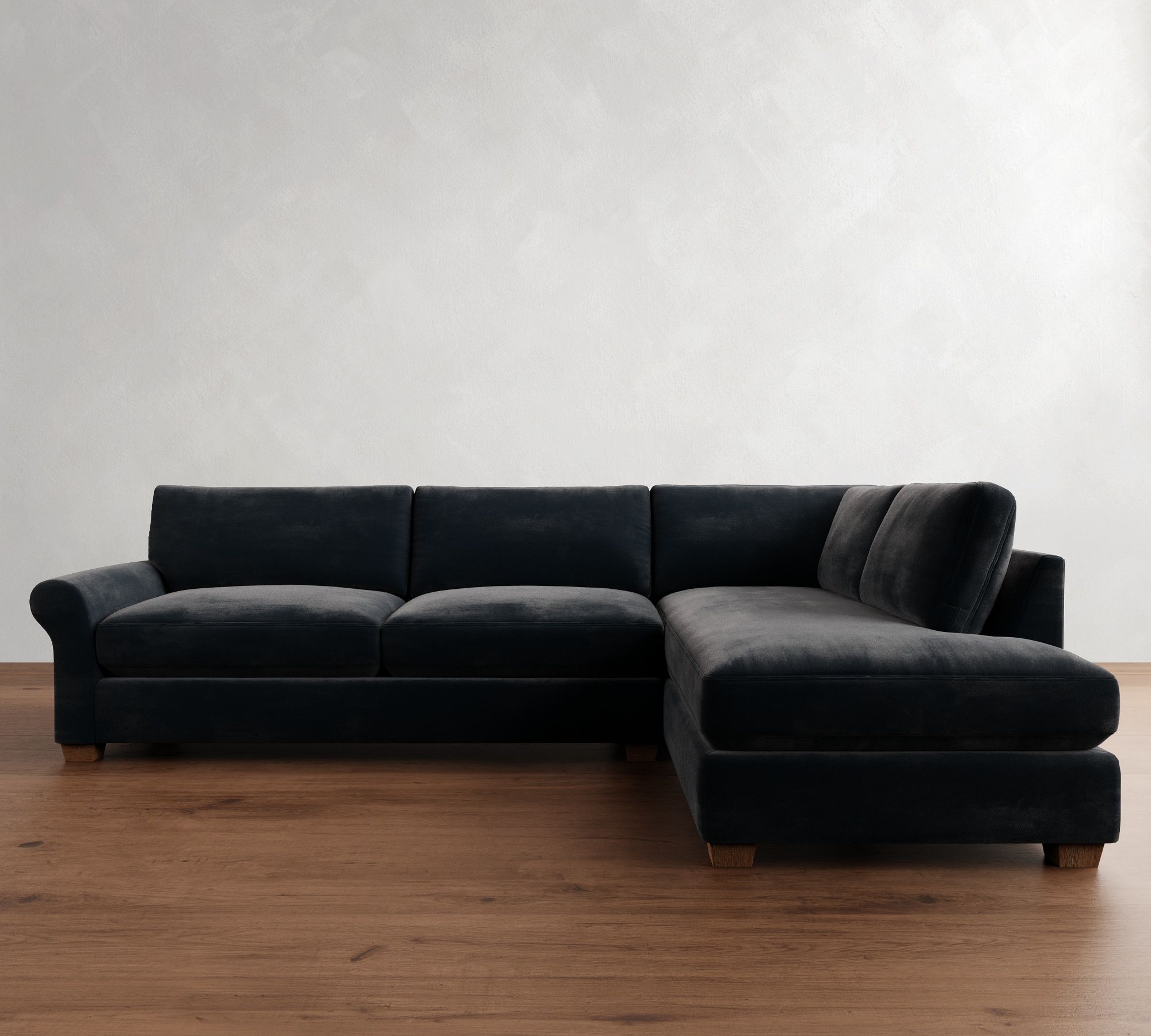 PB Comfort Modern Roll Arm Return Bumper Sectional (124") - thumbnail 7