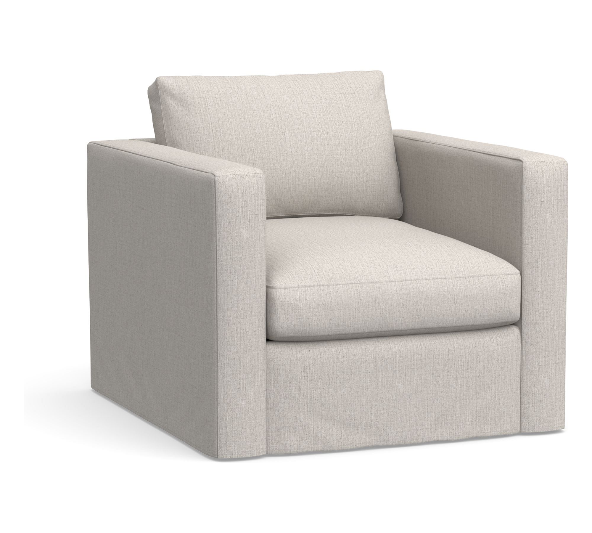 Jake Slipcovered Swivel Outdoor Lounge Chair