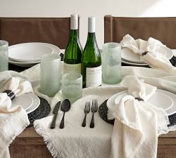 Frayed Linen Table Throw