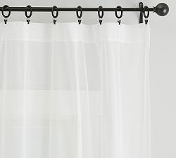 Open Box: Classic Voile Sheer Curtain, 50"W x 84"L, Set of 2 - White