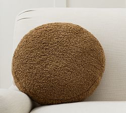 Cozy Teddy Faux Fur Disk Pillow Cover