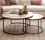 Delaney Round Calacatta Marble Nesting Coffee Tables (25"-38")