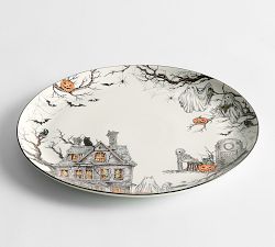 Midnight Manor Stoneware Round Serving Platter