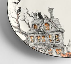 Midnight Manor Stoneware Round Serving Platter