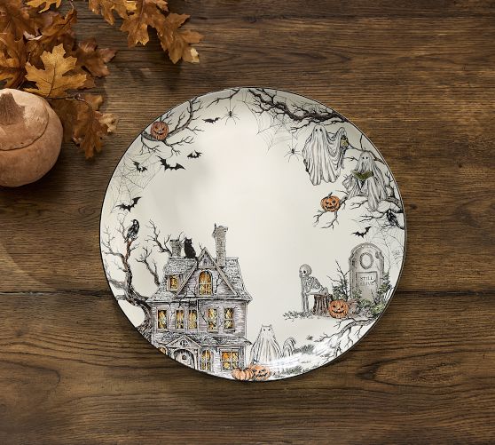 Midnight Manor Stoneware Round Serving Platter