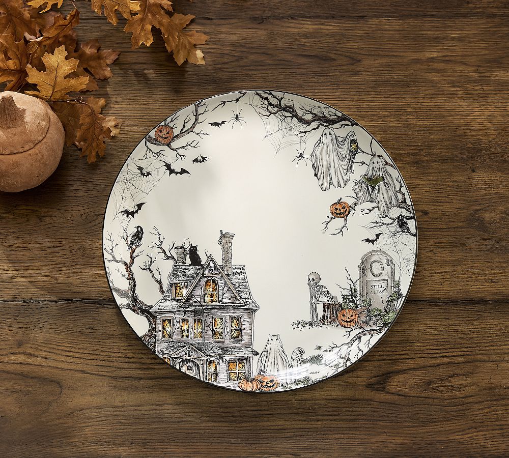 Midnight Manor Stoneware Round Serving Platter by Pottery Barn