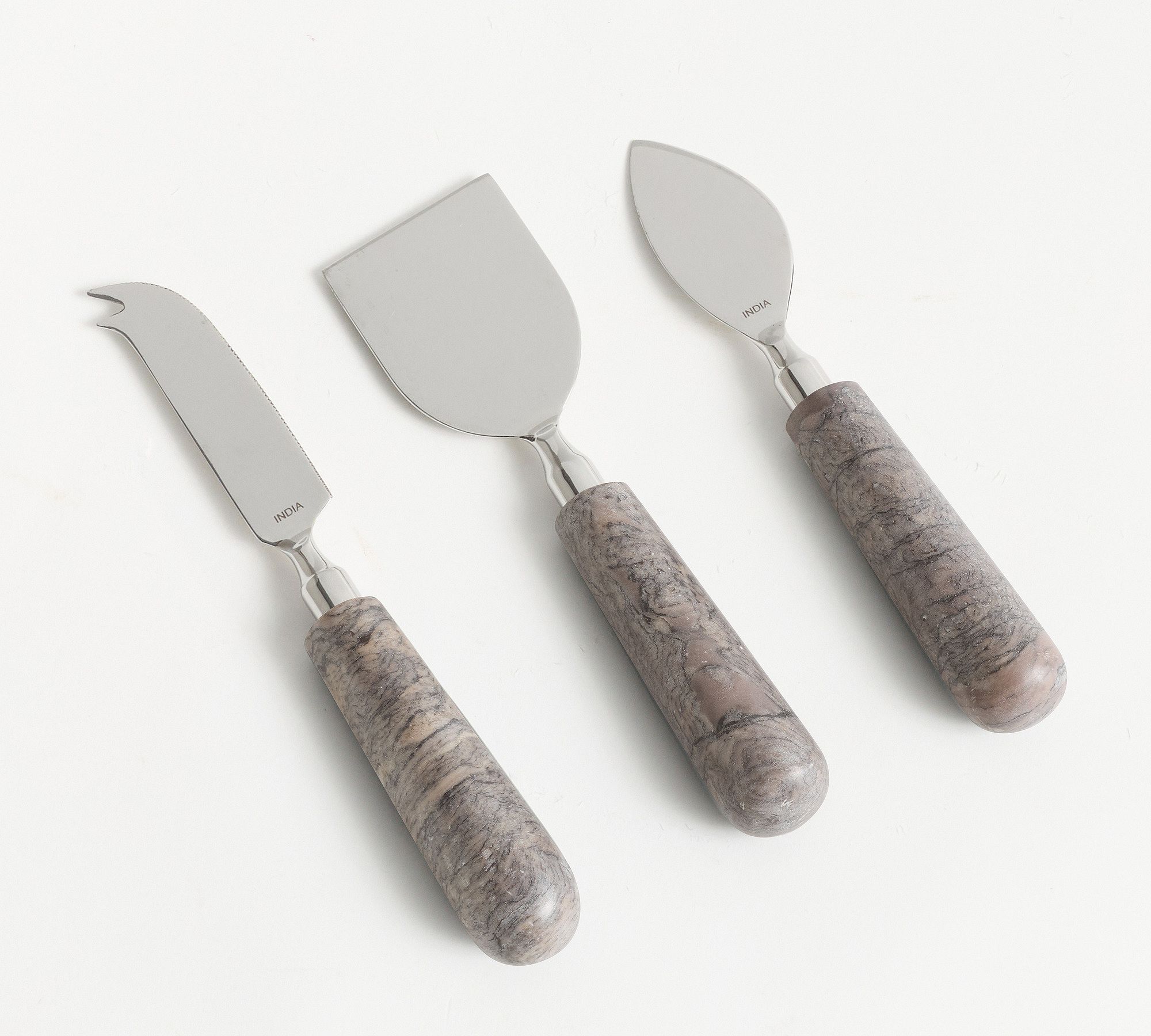 Breccia Marble Cheese Knives - Set of 3