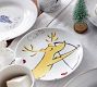 Vintage Reindeer Appetizer Plates - Mixed Set of 8