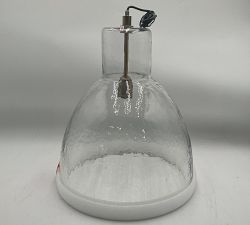 Open Box: Bridget Recycled Glass Pendant, Large (17" Dia) - Tumbled Brass